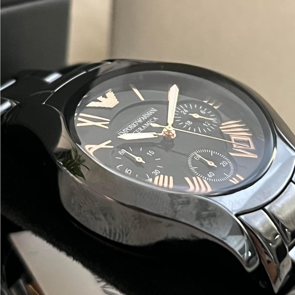 SOLD / Emporio Armani Women’s Ceramica Chronograph Watch
Case Size: 38mm - Picture 5 of 10